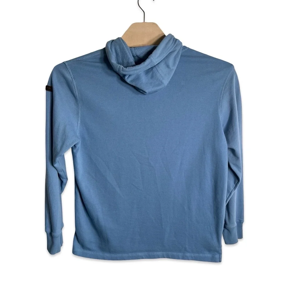 Hawke & Co Outfitter Mens Blue Henley Hoodie Long Sleeve Shirt HSW2871 L